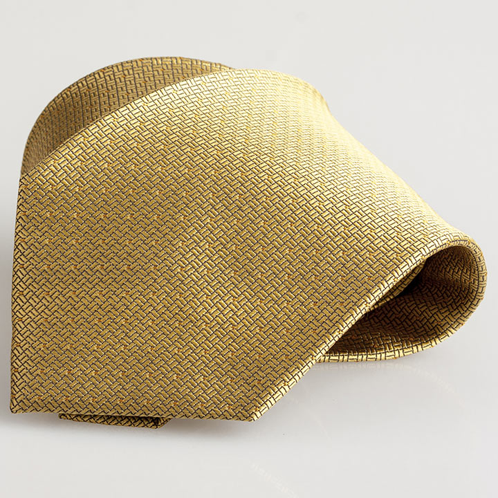 Chairman Style Garland Gold pánská hedvábná kravata se vzorkem
