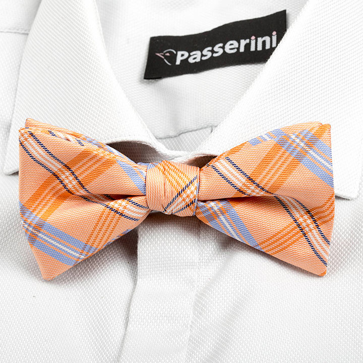 Passerini/Am Eudes Orange pánský motýlek s mřížkou
