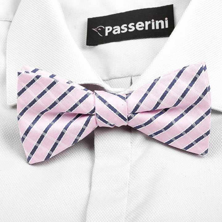 Passerini/Am Firmin Pink pánský motýlek s mřížkou
