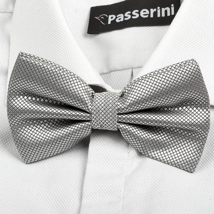 Passerini/Am Achille Silver pánský motýlek se vzorkem