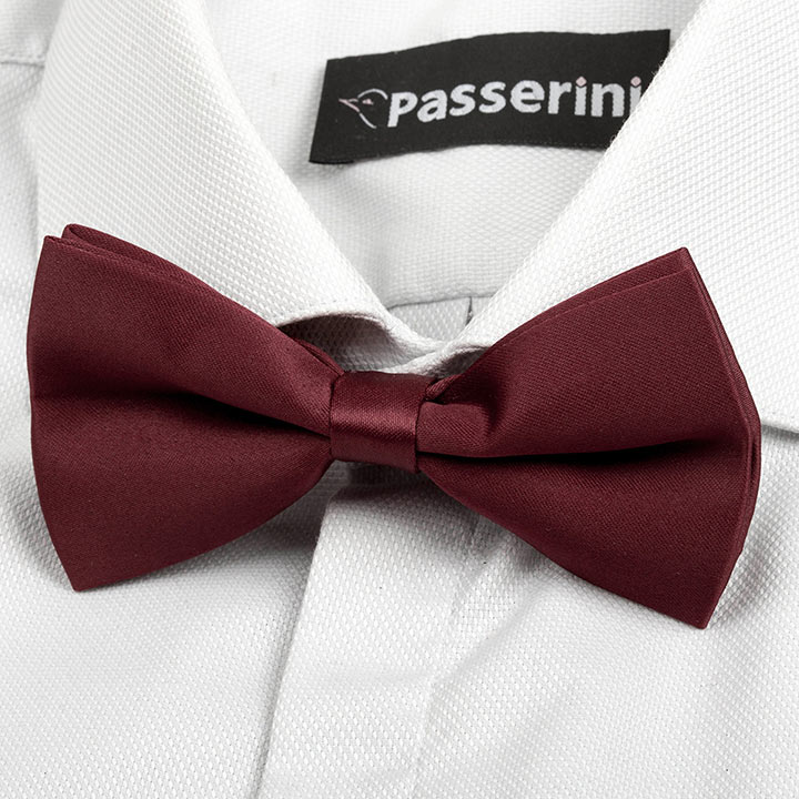 Passerini/Am Alard Burgundy pánský motýlek jednobarevne