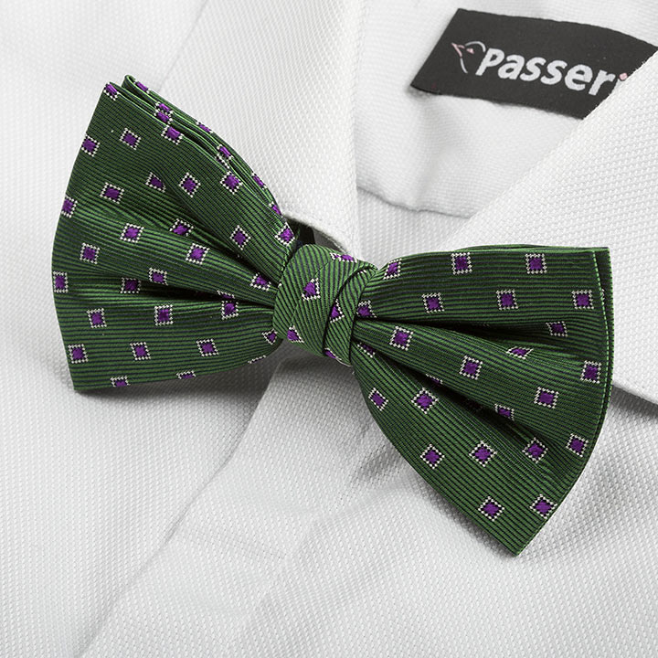 Passerini/Am Fillin Green hedvábný pánský motýlek se vzorkem