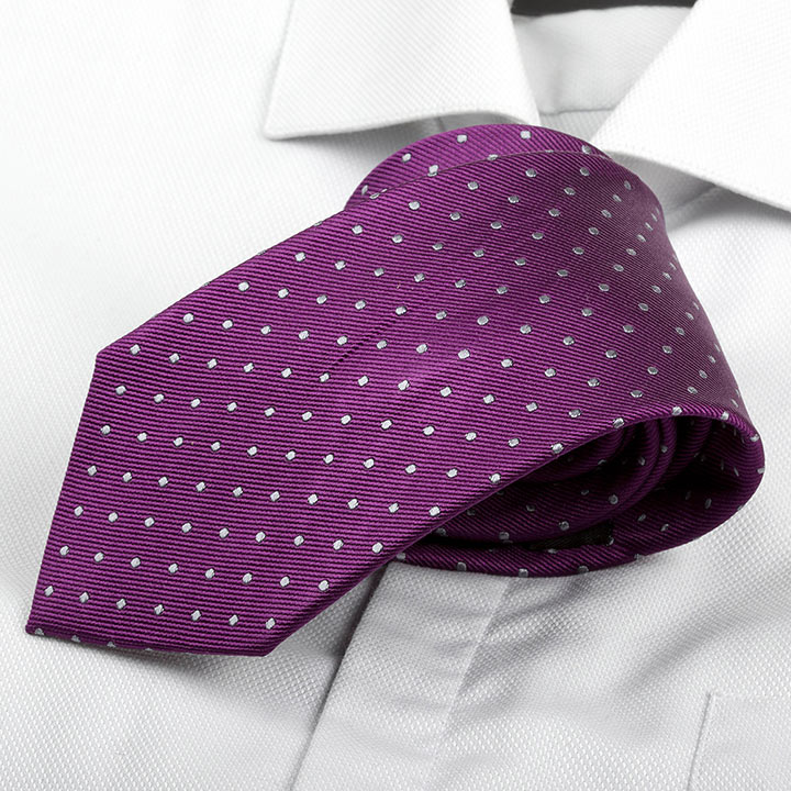 Chairman style Lamont Violet pánská hedvábná kravata se vzorkem