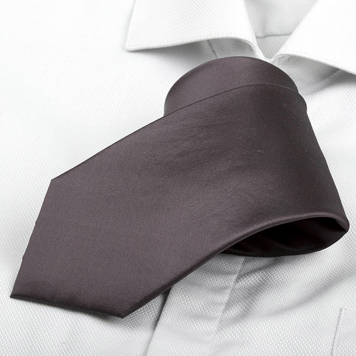 Chairman style Lee Dark Grey pánská hedvábná kravata se vzorkem