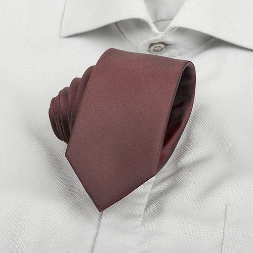 Passerini/Am Mahalah Burgundy pánská hedvábná kravata jednobarevne