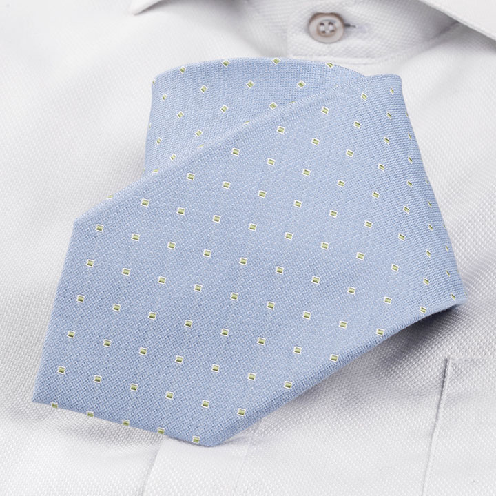 Passerini/Am Sesto Light Blue pánská hedvábná kravata se vzorkem