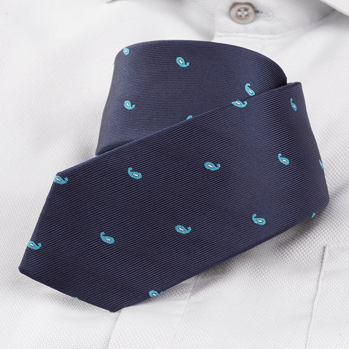 ZARA MAN Silvio Blue pánská hedvábná kravata se vzorkem