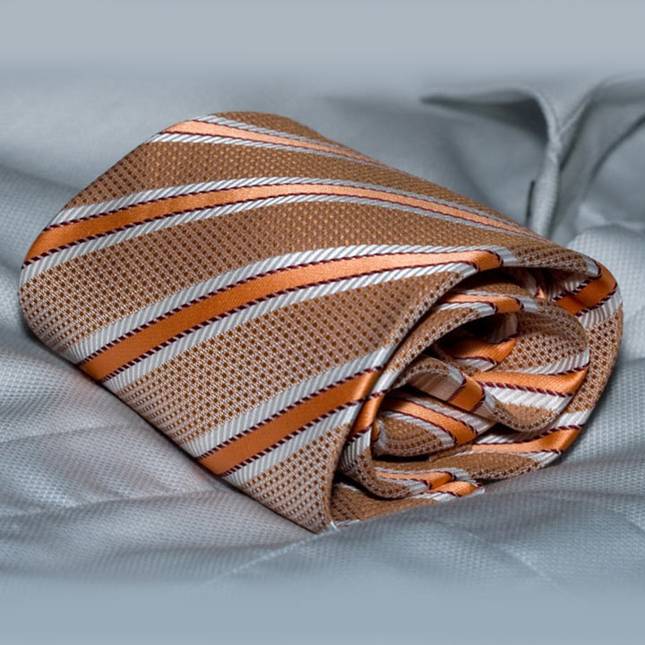 Rosini Elario Ginger pánská kravata polyester s proužkem
