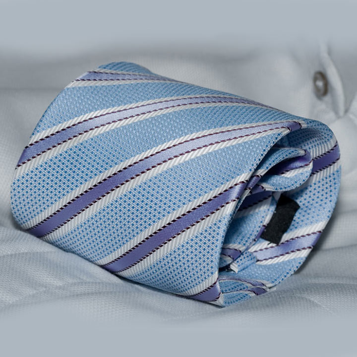 Rosini Elario Blue pánská kravata polyester s proužkem